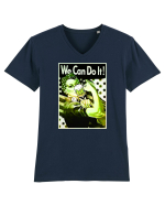 Strong Woman Tricou mânecă scurtă guler V Bărbat Presenter