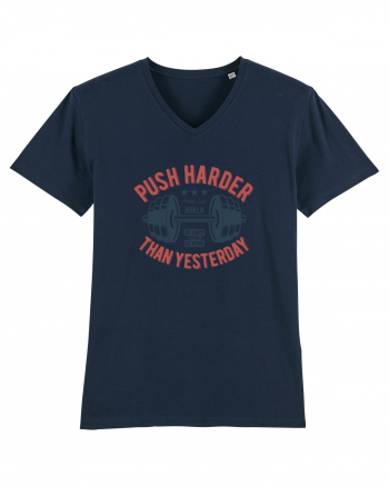 Push Harder than yesterday Gym French Navy