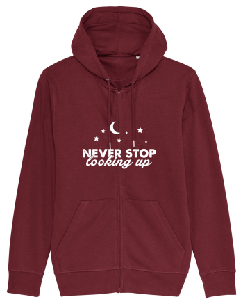 Never stop looking Up Burgundy