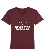 Never stop looking Up Tricou mânecă scurtă guler V Bărbat Presenter
