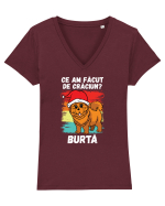 Ce am facut de Craciun Tricou mânecă scurtă guler V Damă Evoker
