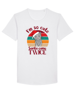 I'm so cute Santa came twice Tricou mânecă scurtă guler larg Bărbat Skater