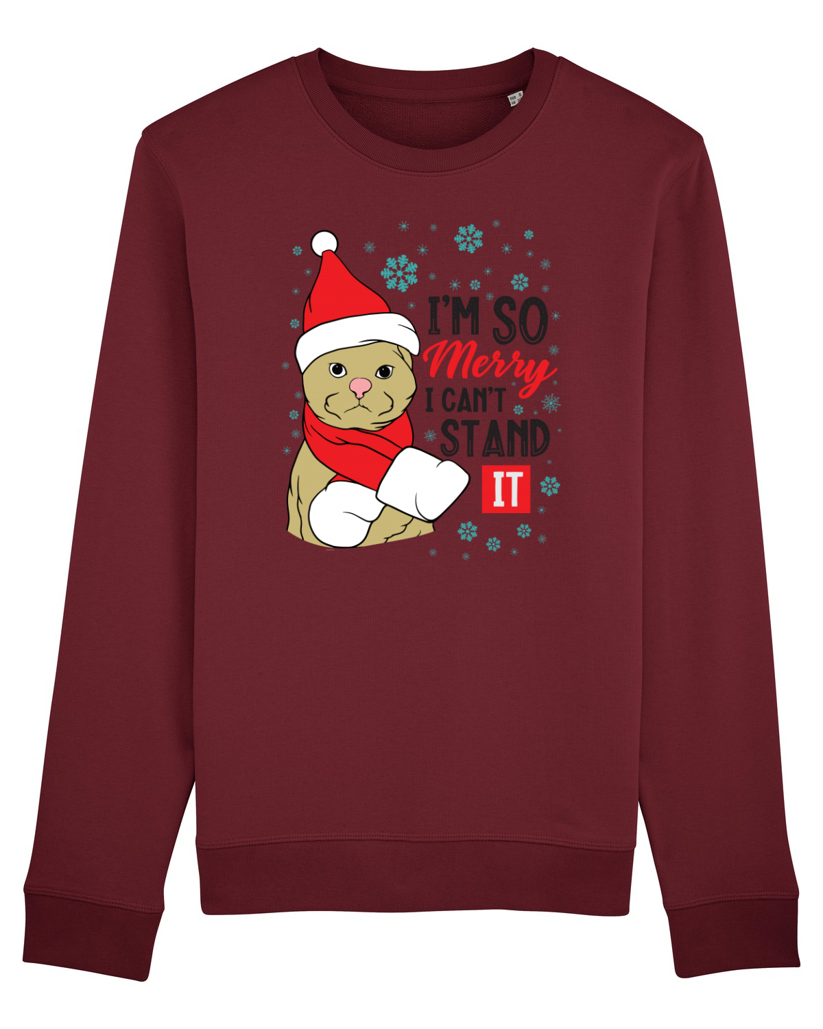 Bluză mânecă lungă Unisex Rise Burgundy