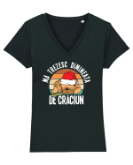 Ma trezesc dimineata numai de Craciun Tricou mânecă scurtă guler V Damă Evoker