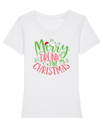 Merry drunk I'm Christmas White