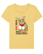 Rude dolph - Merry freakin Christmas Tricou mânecă scurtă guler larg fitted Damă Expresser