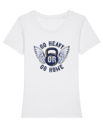 Go Heavy or Go Home Gym Tricou mânecă scurtă guler larg fitted Damă Expresser