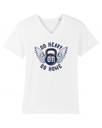 Go Heavy or Go Home Gym White