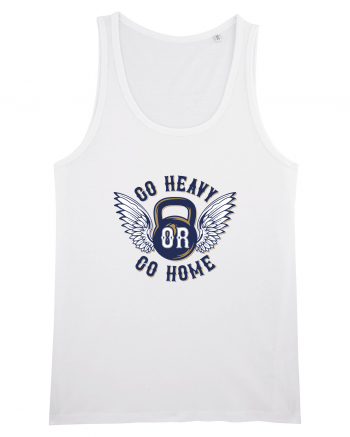 Go Heavy or Go Home Gym White