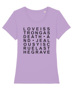 LOVE is strong Tricou mânecă scurtă guler larg fitted Damă Expresser