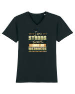 I am strong because I know my weakness Tricou mânecă scurtă guler V Bărbat Presenter