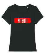 Pitesti Tricou mânecă scurtă guler larg fitted Damă Expresser