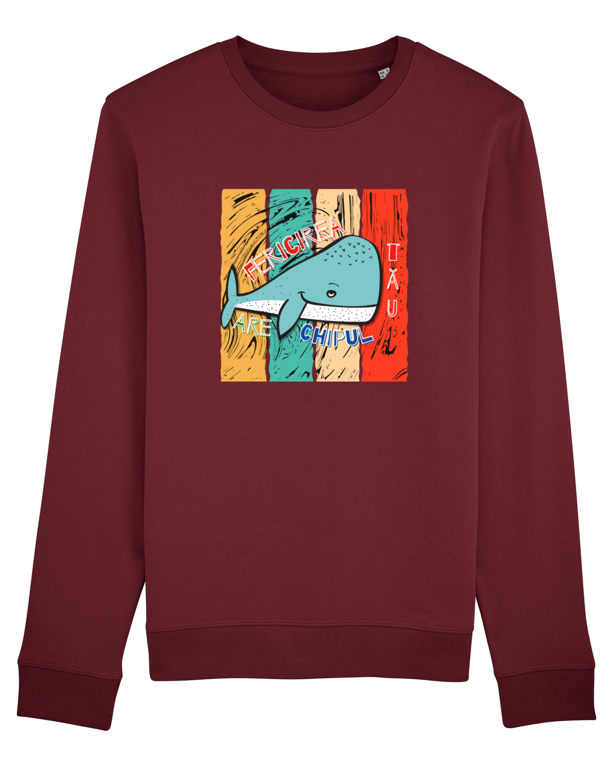 Bluză mânecă lungă Unisex Rise Burgundy