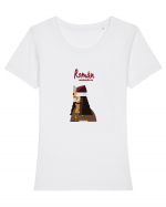 Roman mandru #1 Tricou mânecă scurtă guler larg fitted Damă Expresser