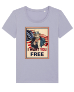 Uncle Sam Tricou mânecă scurtă guler larg fitted Damă Expresser