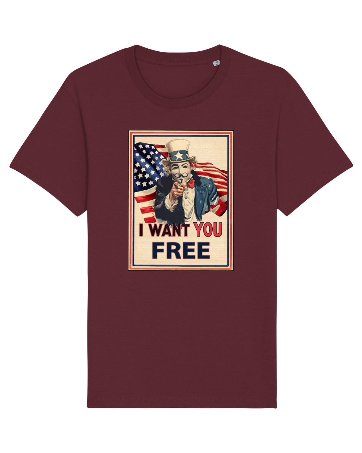 Tricou mânecă scurtă Unisex Rocker Burgundy
