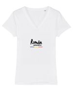 Roman mandru #4 Tricou mânecă scurtă guler V Damă Evoker