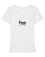 Roman mandru #4 Tricou mânecă scurtă guler larg fitted Damă Expresser