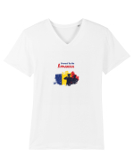 Proud to be Romanian #1 Tricou mânecă scurtă guler V Bărbat Presenter