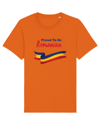 Proud to be Romanian Bright Orange