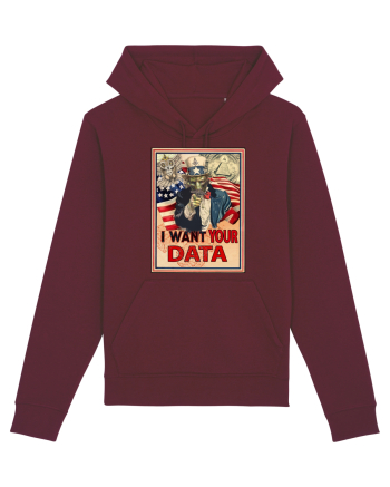 i want your data Burgundy