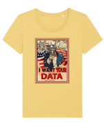 i want your data Tricou mânecă scurtă guler larg fitted Damă Expresser