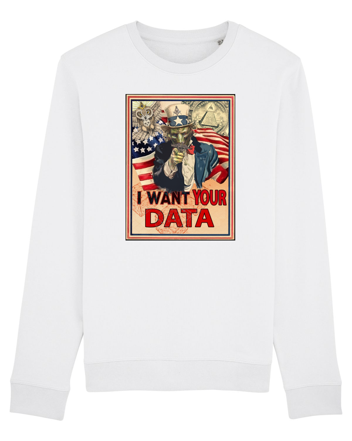 Bluză mânecă lungă Unisex Rise White