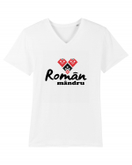 Roman mandru #6 Tricou mânecă scurtă guler V Bărbat Presenter