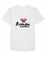 Roman mandru #6 Tricou mânecă scurtă guler larg Bărbat Skater