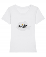 Roman mandru #7 Tricou mânecă scurtă guler larg fitted Damă Expresser