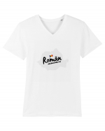 Roman mandru #7 Tricou mânecă scurtă guler V Bărbat Presenter