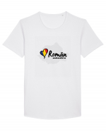 Roman mandru #8 Tricou mânecă scurtă guler larg Bărbat Skater