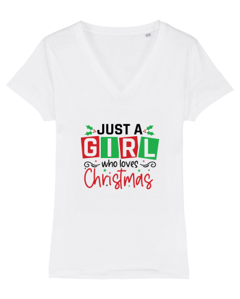 Just a Girl Who Loves Christmas White