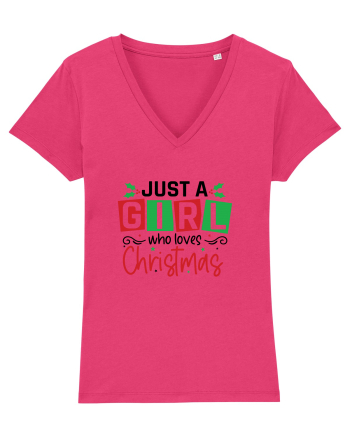 Just a Girl Who Loves Christmas Raspberry
