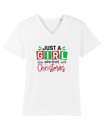 Just a Girl Who Loves Christmas White