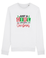 Just a Girl Who Loves Christmas Bluză mânecă lungă Unisex Rise