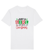 Just a Girl Who Loves Christmas Tricou mânecă scurtă Unisex Rocker
