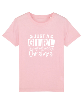 Just a Girl Who Loves Christmas (alb) Cotton Pink