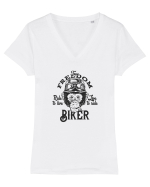 True Freedom Biker Tricou mânecă scurtă guler V Damă Evoker