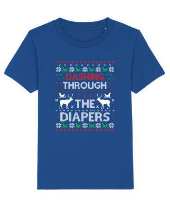 Dashing Through The Diapers Ugly Sweater Majorelle Blue