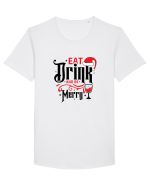 Eat, Drink and Be Merry (versiune 1) Tricou mânecă scurtă guler larg Bărbat Skater