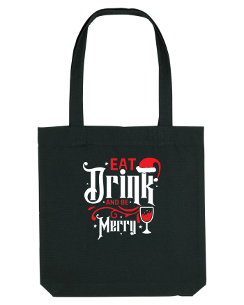 Eat, Drink and Be Merry (versiune 1) alb Black