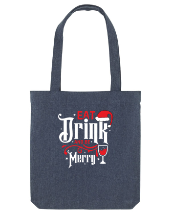Eat, Drink and Be Merry (versiune 1) alb Midnight Blue