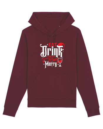 Eat, Drink and Be Merry (versiune 1) alb Burgundy