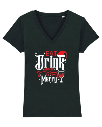 Eat, Drink and Be Merry (versiune 1) alb Black