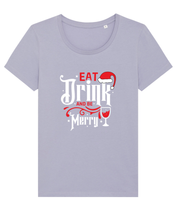 Eat, Drink and Be Merry (versiune 1) alb Lavender