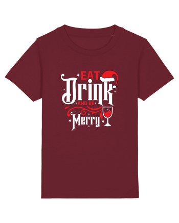 Eat, Drink and Be Merry (versiune 1) alb Burgundy