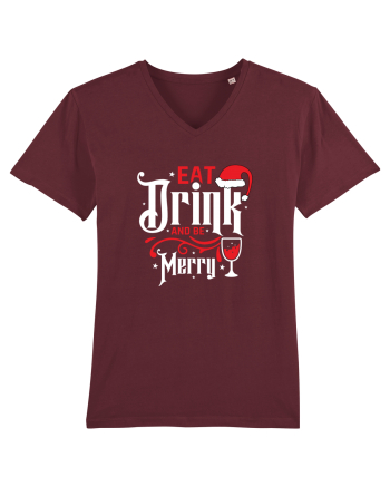 Eat, Drink and Be Merry (versiune 1) alb Burgundy