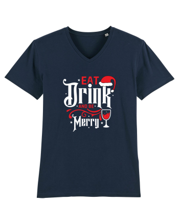 Eat, Drink and Be Merry (versiune 1) alb French Navy