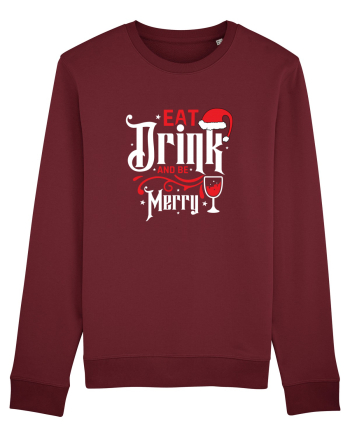 Eat, Drink and Be Merry (versiune 1) alb Burgundy